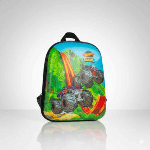 mochila infantil hot wheels monster trucks tamanho p escola