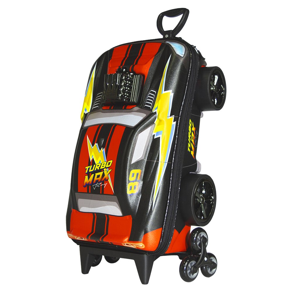Mala Mochila Infantil Turbo Max 3D com Rodinhas - Vermelha Mala Mochila Infantil Turbo Max 3D com Rodinhas - Vermelha
