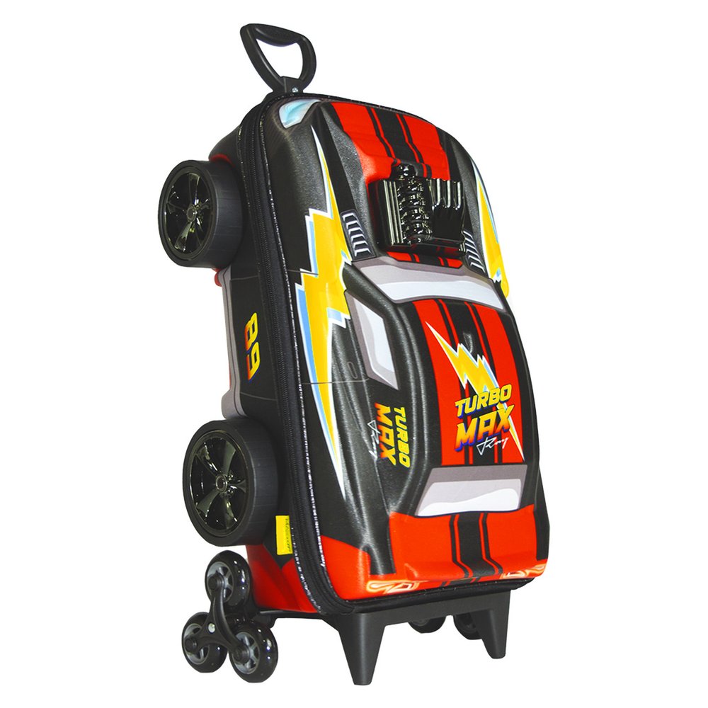 15378550216 da1ryjno1ot xl.jpg Mala Mochila Infantil Turbo Max 3D com Rodinhas - Vermelha