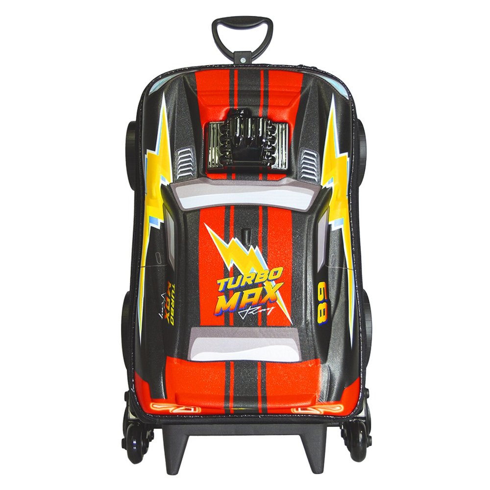 Mala Mochila Infantil Turbo Max 3D com Rodinhas - Vermelha Mala Mochila Infantil Turbo Max 3D com Rodinhas - Vermelha