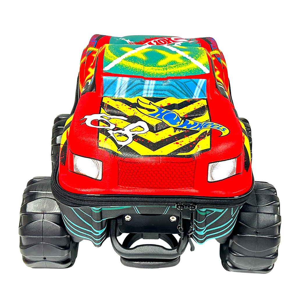 Mala Infantil Hot Wheels Monster Truck 3D com Rodinhas - Multicolorida Mala Infantil Hot Wheels Monster Truck 3D com Rodinhas - Multicolorida