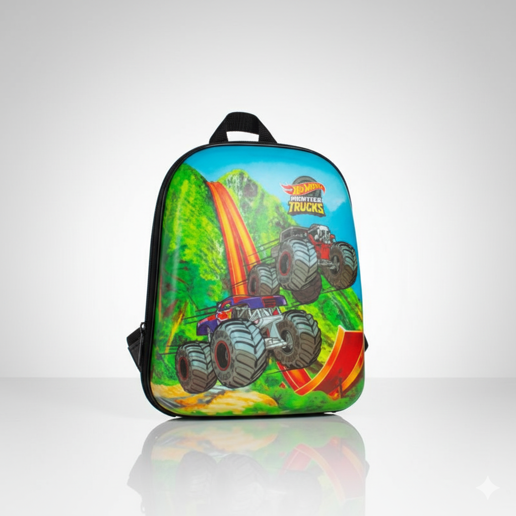 mochila infantil hot wheels monster trucks tamanho p escola mochila infantil hot wheels monster trucks tamanho p escola